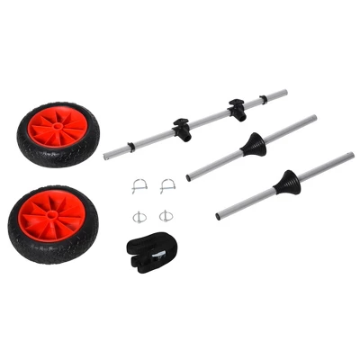 Universal Paddle Boat Cart, Trolley Trailer Kayak Wheels With Strong Aluminum Frame, Adjustable Width Crossbar, & Large Tires 2 Universal Paddle Boat Cart, Trolley Trailer Kayak Wheels With Strong Aluminum Frame, Adjustable Width Crossbar, & Large Tires - Image 2