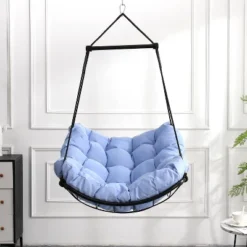 Hammock Chair Swing With Cushion - Outdoor Indoor Hanging Hammock Chair For Patio, Porch, Bedroom, Garden, Courtyard, Balcony 16 Hammock Chair Swing With Cushion - Outdoor Indoor Hanging Hammock Chair For Patio, Porch, Bedroom, Garden, Courtyard, Balcony -Garvee Sales GUEST 85f89c00 5e9d 4d10 ba99 fa386898487e