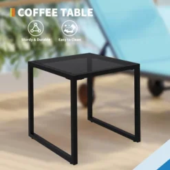 Adjustable Backrest Poolside Loungers Set Of 3, Outdoor Lounge Chairs With Wheels And Soft Padded, Patio Chaise Lounge Chairs With Side Table -Garvee Sales GUEST 862ceb11 bad6 493e 8c6b d7a7cac9c950