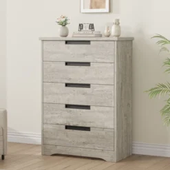 5 Drawer Dresser For Bedroom, Dresser Chest Of Drawers With Embedded Handles Design, Wooden Dresser Organizer For Living Room, Nursery, Hallway 10 5 Drawer Dresser For Bedroom, Dresser Chest Of Drawers With Embedded Handles Design, Wooden Dresser Organizer For Living Room, Nursery, Hallway -Garvee Sales GUEST 8655d4ba 069e 45f3 be23 a39228810785