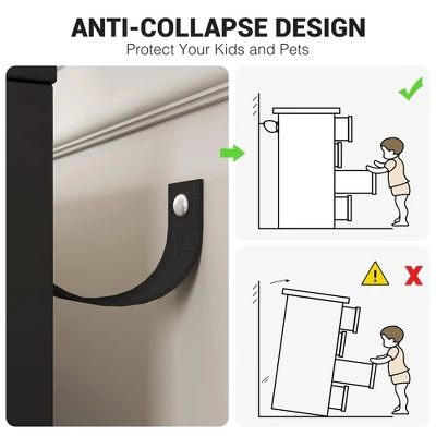 Modern Dresser With 6 Deep Drawers Wooden Chest Of Drawers For Bedroom 7 Modern Dresser With 6 Deep Drawers Wooden Chest Of Drawers For Bedroom - Image 7