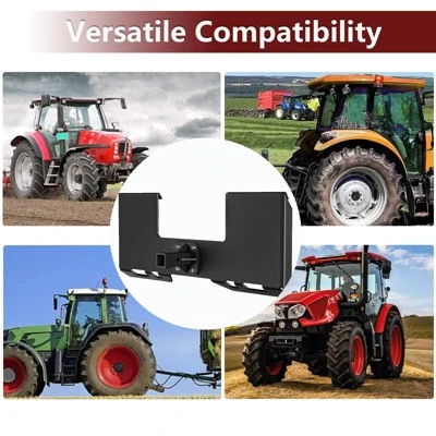 3/8" Skid Steer Attachment Plate With Removable Hitch Receiver, Heavy Duty Thick Skid Steer Mount Plate, Universal Quick Attach Plate 6 3/8" Skid Steer Attachment Plate With Removable Hitch Receiver, Heavy Duty Thick Skid Steer Mount Plate, Universal Quick Attach Plate - Image 6