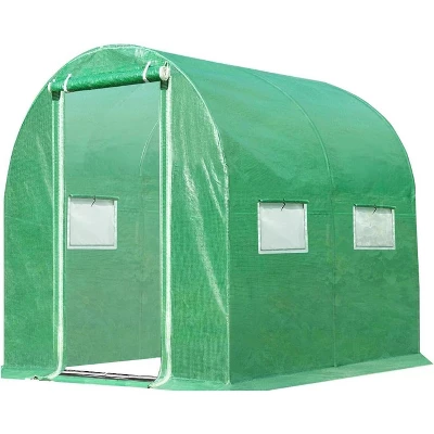 Premium Outdoor Greenhouse 8.2x6.6x6.6FT, Upgraded Heavy Duty Portable Walk In Frame, Large Garden Plant Hot Hoop House For Outdoors,Green 1 Premium Outdoor Greenhouse 8.2x6.6x6.6FT, Upgraded Heavy Duty Portable Walk In Frame, Large Garden Plant Hot Hoop House For Outdoors,Green