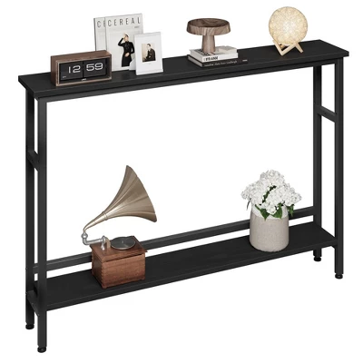 Whizmax 39.4" Narrow Sofa Table, 2 Tier Skinny Console Table With Adjustable Shelf, Slim Behind Couch Table For Living Room, Entryway, Hallway 8 Whizmax 39.4" Narrow Sofa Table, 2 Tier Skinny Console Table With Adjustable Shelf, Slim Behind Couch Table For Living Room, Entryway, Hallway - Image 8