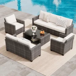 Whizmax Outdoor Patio Furniture Sets,PE Wicker Rattan Sectional Furniture Couch Set With Glass Coffee Table For Backyard, Deck, Poolside 14 Whizmax Outdoor Patio Furniture Sets,PE Wicker Rattan Sectional Furniture Couch Set With Glass Coffee Table For Backyard, Deck, Poolside -Garvee Sales GUEST 8ad5ff5b c758 4789 ab4b 2ffb1dd3afab