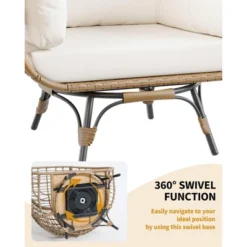 Oversize 360Swivel Egg Chair Patio Rattan Egg Basket Lounge Chair, Steel Frame Stand And 4 Cushions For Patio, Porch,Living Room 11 Oversize 360Swivel Egg Chair Patio Rattan Egg Basket Lounge Chair, Steel Frame Stand And 4 Cushions For Patio, Porch,Living Room -Garvee Sales GUEST 8b42695a 6abe 4e7a 8c0c c81aeb4585f4