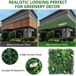 12PCS 20"x20" Artificial Grass Wall Faux Mixed Flowers & Plants Hedge Screen -Garvee Sales GUEST 8b85b12f 6c86 4081 bee7 d41096fa1304