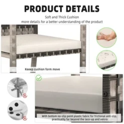 Whizmax 3 Pieces Patio Furniture Set, Indoor/Outdoor Rattan Sectional Sofa Conversation Bistro Set For Garden Balcony Backyard Porch Lawn 12 Whizmax 3 Pieces Patio Furniture Set, Indoor/Outdoor Rattan Sectional Sofa Conversation Bistro Set For Garden Balcony Backyard Porch Lawn -Garvee Sales GUEST 8e458761 f415 4e7f b678 ee54d9eb546a