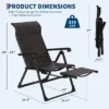Folding Rattan Chaise Lounge Chair – Portable Outdoor Recliner With Adjustable Foot Rest & Backrest, Weather-Resistant Ideal For Patio Garden Beach