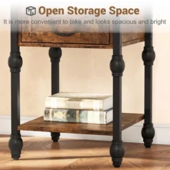 Entryway Table, Console Table With 3 Storage Drawers, 3 Tier Industrial Sofa Table, Behind Couch Table For Entry, Living Room 21 Entryway Table, Console Table With 3 Storage Drawers, 3 Tier Industrial Sofa Table, Behind Couch Table For Entry, Living Room -Garvee Sales GUEST 8faa0a82 9188 4f5d 9b83 52337289442f