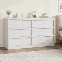 Garvee 6 Drawer Dresser For Bedroom, White Double Dresser Organizer With Concave Handles, Modern Chest Of Drawers For Bedroom Living Room Nursery 8 Garvee 6 Drawer Dresser For Bedroom, White Double Dresser Organizer With Concave Handles, Modern Chest Of Drawers For Bedroom Living Room Nursery -Garvee Sales GUEST 905f1d3b 8698 45c8 b858 c39ea55274bc