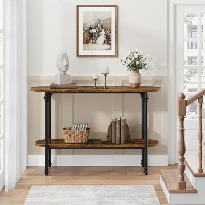 Whizmax Console Table, 43.3" Entryway Table With Storage, 2 Tier Sofa Table, Behind Couch Table For Living Room, Hallway, Entryway 3 Whizmax Console Table, 43.3" Entryway Table With Storage, 2 Tier Sofa Table, Behind Couch Table For Living Room, Hallway, Entryway - Image 3