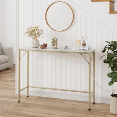 9.1" Narrow Console Table With Outlets, Behind Couch Table For Living Room 8 9.1" Narrow Console Table With Outlets, Behind Couch Table For Living Room - Image 8