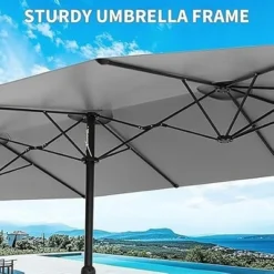 13ft Double-Sided Patio Umbrella, UV99% Protection, Fade-Resistant Outdoor Market Umbrella With Crank Handle, Alloy Steel Frame (No Base Included) 11 13ft Double-Sided Patio Umbrella, UV99% Protection, Fade-Resistant Outdoor Market Umbrella With Crank Handle, Alloy Steel Frame (No Base Included) -Garvee Sales GUEST 923785cb c117 4039 bfc4 350f2c020849