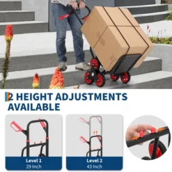 Stair Climbing Cart - 330lb Heavy Duty Hand Truck With 6 Wheels, 2 Elastic Ropes 12 Stair Climbing Cart - 330lb Heavy Duty Hand Truck With 6 Wheels, 2 Elastic Ropes -Garvee Sales GUEST 9363f255 43cb 4cc0 ae79 3661d05454ed