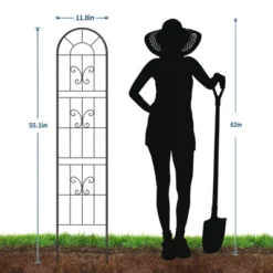 55 X 11.8 Inch No Dig Dog Fence Outdoor - Rustproof Animal Barrier, Decorative Garden Fence Panels For Yard Border, Patio