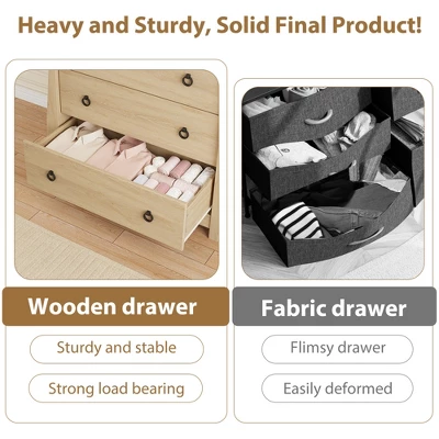 Garvee 3 Dresser For Bedroom, 29.3" Tall Drawer Dresser With Storage Freestanding, Wooden Closet Storage Chest For Living Room 5 Garvee 3 Dresser For Bedroom, 29.3" Tall Drawer Dresser With Storage Freestanding, Wooden Closet Storage Chest For Living Room - Image 5