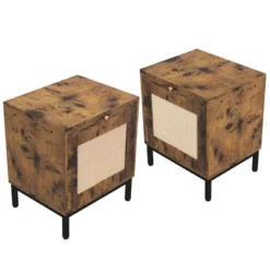 Set Of 2 Rattan Night Stands, Modern Farmhouse End Tables With Tray, Storage Shelf For Entryway, Bedroom, Living Room 11 Set Of 2 Rattan Night Stands, Modern Farmhouse End Tables With Tray, Storage Shelf For Entryway, Bedroom, Living Room -Garvee Sales GUEST 947f7dea c4f2 40c7 a0d4 e798ada06766