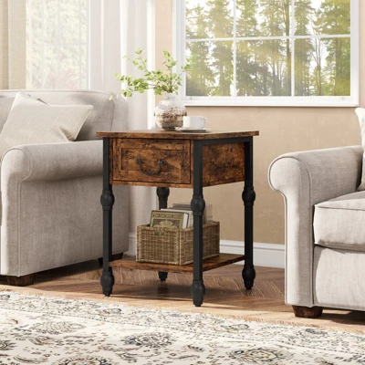 Entryway Table, Console Table With 3 Storage Drawers, 3 Tier Industrial Sofa Table, Behind Couch Table For Entry, Living Room 2 Entryway Table, Console Table With 3 Storage Drawers, 3 Tier Industrial Sofa Table, Behind Couch Table For Entry, Living Room - Image 2