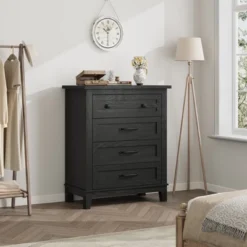 Garvee 4 Dresser For Bedroom, 34.8" Tall Drawer Dresser With Storage Freestanding, Wooden Closet Storage Chest For Living Room, Bedroom 16 Garvee 4 Dresser For Bedroom, 34.8" Tall Drawer Dresser With Storage Freestanding, Wooden Closet Storage Chest For Living Room, Bedroom -Garvee Sales GUEST 9618e192 176d 4c86 94cb 2869e6d2d2b1