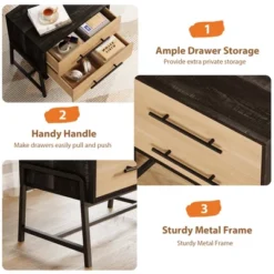 Whizmax Nightstand With Drawer Bedside Table With Metal Frame 9 Whizmax Nightstand With Drawer Bedside Table With Metal Frame -Garvee Sales GUEST 96708cbb 7edf 453a a932 7d9233385eba