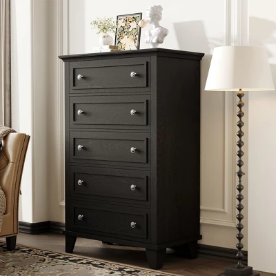 Garvee 5 Drawer Dresser For Bedroom, 48" Tall Wood Dresser & Chests Of Drawers, Modern TV Stand Chest Organizer For Living Room 3 Garvee 5 Drawer Dresser For Bedroom, 48" Tall Wood Dresser & Chests Of Drawers, Modern TV Stand Chest Organizer For Living Room - Image 3