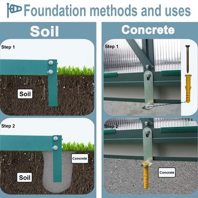 Gardening Greenhouse, Grow Plant Herbs Flowers Hot House, With Aluminum Frame, Walk In Heavy Duty Greenhouse For Outdoor 3 Gardening Greenhouse, Grow Plant Herbs Flowers Hot House, With Aluminum Frame, Walk In Heavy Duty Greenhouse For Outdoor - Image 3