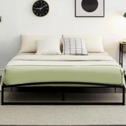 Low Bed Frame, 6 Inch California King Size Metal Platform Bed Frame With Arch Design, Heavy Duty Bed Frame, No Box Spring Needed, Black 8 Low Bed Frame, 6 Inch California King Size Metal Platform Bed Frame With Arch Design, Heavy Duty Bed Frame, No Box Spring Needed, Black -Garvee Sales GUEST 98d39e88 bcd3 45b4 9f54 ee2d1fa8884b