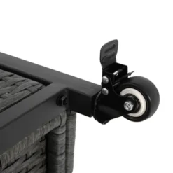 Outdoor Wicker Bar Cart, Island Rolling Cart With Stainless Steel Top, Patio Serving Cart, Beverage Bar Counter Table For Backyard Garden Grey -Garvee Sales GUEST 98f38867 8eb1 4e0e 9b08 8c089e3dc268