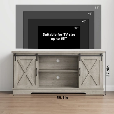 TV Stand For 65 Inch, Entertainment Center Farmhouse TV & Media Furniture 5 TV Stand For 65 Inch, Entertainment Center Farmhouse TV & Media Furniture - Image 5
