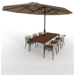 13ft Double-Sided Patio Umbrella With Crank Lift, UPF 50+, All-Weather, (Without Base) 15 13ft Double-Sided Patio Umbrella With Crank Lift, UPF 50+, All-Weather, (Without Base) -Garvee Sales GUEST 9af98fa2 43cd 4151 8096 e4b2ca6f39b0