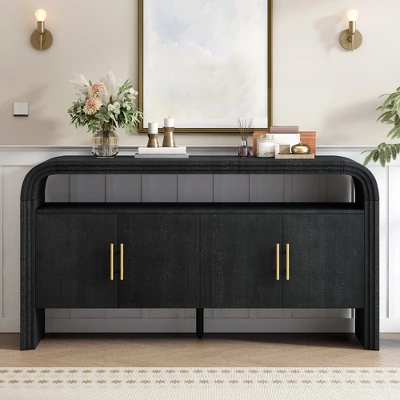 59" Entryway Console Table With Storage, Wooden Sideboard Buffet Cabinet, Behind Couch Table, Sofa Foyer Table For Entryway Hallway Living Room 1 59" Entryway Console Table With Storage, Wooden Sideboard Buffet Cabinet, Behind Couch Table, Sofa Foyer Table For Entryway Hallway Living Room