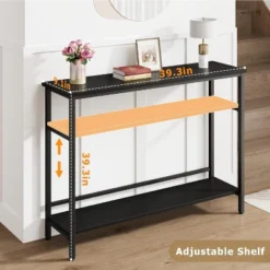 Entryway Table, Console Tables With Storage, 39.3”Rustic Sofa Table With Adjustable Shelf -Garvee Sales GUEST 9d140961 a865 418e 9da3 c47031a1d4ba