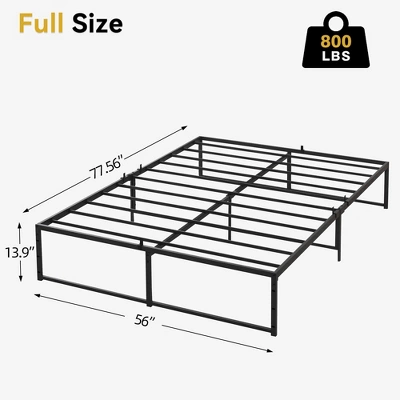 Full Metal Bed Frame Platform, 14 Inch Full Bedframe With Sturdy Steel Slats Mattress Foundation No Box Spring Needed Easy Assemble Noise Free Black 1 Full Metal Bed Frame Platform, 14 Inch Full Bedframe With Sturdy Steel Slats Mattress Foundation No Box Spring Needed Easy Assemble Noise Free Black