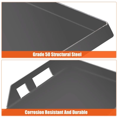 1/4" Skid Steer Attachment Plate, Universal Quick Mount Plate, Grade 50 Structural Steel, Anti-Rust Surface,Silver 2 1/4" Skid Steer Attachment Plate, Universal Quick Mount Plate, Grade 50 Structural Steel, Anti-Rust Surface,Silver - Image 2