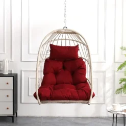 Outdoor Garden Rattan Egg Swing Chair Hanging Chair For Patio, Porch, Bedroom, Garden, Courtyard, Balcony 19 Outdoor Garden Rattan Egg Swing Chair Hanging Chair For Patio, Porch, Bedroom, Garden, Courtyard, Balcony -Garvee Sales GUEST 9e2aca56 9624 4075 887c 3c29b8e5ed95