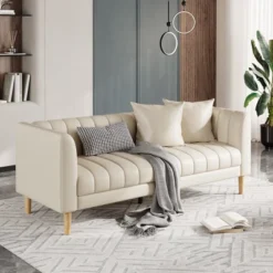 Garvee Faux Leather Sofa Couch, Modern 78" W Sofa With Deep Seats, 3 Seater Sofa Couch With 2 Throw Pillows And Wood Legs, For Living Room 16 Garvee Faux Leather Sofa Couch, Modern 78" W Sofa With Deep Seats, 3 Seater Sofa Couch With 2 Throw Pillows And Wood Legs, For Living Room -Garvee Sales GUEST 9e82ea64 2566 4bae b2fe 6cce4b6efc52