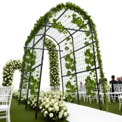 Garden Arch Trellis 7.5FT – Extra Tall Metal Pergola Arbor With Polyethylene-Coated Steel, Adjustable Width, For Climbing Plants & Outdoor Décor