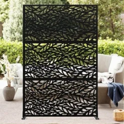 72" H Metal Privacy Screen For Outdoor, Freestanding Decorative Privacy Screen With Stable Base, Metal Fence Panel For Balcony Patio Garden 20 72" H Metal Privacy Screen For Outdoor, Freestanding Decorative Privacy Screen With Stable Base, Metal Fence Panel For Balcony Patio Garden -Garvee Sales GUEST a0059103 c5b5 4bb8 9784 264a96879f0e