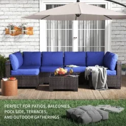 Garvee 7-Piece Outdoor Patio Set, Rattan Sectional Sofa With Cushions, Wicker Conversation Set For Balcony, Backyard, Or Garden 12 Garvee 7-Piece Outdoor Patio Set, Rattan Sectional Sofa With Cushions, Wicker Conversation Set For Balcony, Backyard, Or Garden -Garvee Sales GUEST a1317f7f 1fc7 45e7 84d6 3784ed6910ed