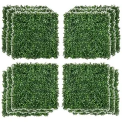 12 PCS 20" X 20" Artificial Boxwood Panel Topiary Wall Greenery Backdrop, Light Green -Garvee Sales GUEST a1c35e4f 99b4 4507 bc85 2465e50c8869