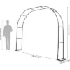 Metal Garden Arch Trellis, Flower Rack Climbing Arbor Flower Rack, Iron Plant Rack For Flower, Climbing Vine Vegetable, Fruit And Lawn