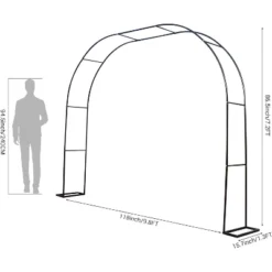Metal Garden Arch Trellis, Flower Rack Climbing Arbor Flower Rack, Iron Plant Rack For Flower, Climbing Vine Vegetable, Fruit And Lawn
