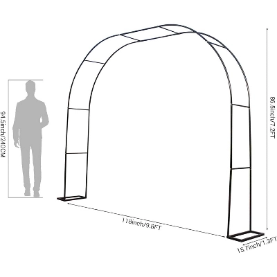 Metal Garden Arch Trellis, Flower Rack Climbing Arbor Flower Rack, Iron Plant Rack For Flower, Climbing Vine Vegetable, Fruit And Lawn 1 Metal Garden Arch Trellis, Flower Rack Climbing Arbor Flower Rack, Iron Plant Rack For Flower, Climbing Vine Vegetable, Fruit And Lawn