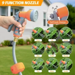 65/100/130 Ft Retractable Garden Hose Reel, With 9 Function Sprayer Nozzle, Any Length Lock, Automatic Slow Rewind, Wall Mounted, 180°Swivel Bracket 13 65/100/130 Ft Retractable Garden Hose Reel, With 9 Function Sprayer Nozzle, Any Length Lock, Automatic Slow Rewind, Wall Mounted, 180°Swivel Bracket -Garvee Sales GUEST a23dba7a 70be 428e a719 27b8a4a4a688