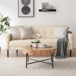 Garvee Farmhouse Round Coffee Table Solid Wood Center Table With Two Drawers, Brown 11 Garvee Farmhouse Round Coffee Table Solid Wood Center Table With Two Drawers, Brown -Garvee Sales GUEST a2644898 f1b0 4ac0 b7e0 acd61b64cb82