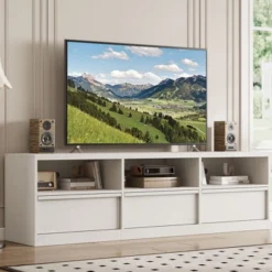 70 Inch TV Stand For 80" TVs, Mid Century Modern Entertainment Center With Storage Drawer & Open Shelves 21 70 Inch TV Stand For 80" TVs, Mid Century Modern Entertainment Center With Storage Drawer & Open Shelves -Garvee Sales GUEST a2769a06 3706 4f67 85aa 49e2e713135b