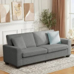 83" Modern 3-Seater Sofa, Deep Seat Couch With Wide Armrest, Removable Washable Cushion Cover, Boucle Fabric, Cozy Couch For Living Room Or Apartment 17 83" Modern 3-Seater Sofa, Deep Seat Couch With Wide Armrest, Removable Washable Cushion Cover, Boucle Fabric, Cozy Couch For Living Room Or Apartment -Garvee Sales GUEST a2a8515e ce52 4fd9 97b3 42a7e228d47a
