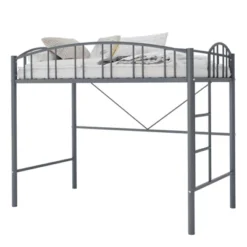 Garvee Loft Bed Twin Size, Heavy Duty Metal Loft Bed Frame With Arched Guardrail And Safety Ladder, Space-Saving, No Box Spring Needed, Black -Garvee Sales GUEST a2abe25a b35b 499e bff4 a09eb34542cd