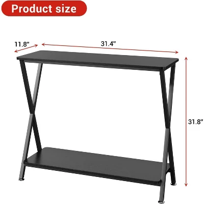 2-Tier Narrow Console Table ¨C Entryway & Sofa Side Table For Hallway, Living Room, Bedroom, Kitchen Counter, And Display Table Behind Couch 2 2-Tier Narrow Console Table ¨C Entryway & Sofa Side Table For Hallway, Living Room, Bedroom, Kitchen Counter, And Display Table Behind Couch - Image 2